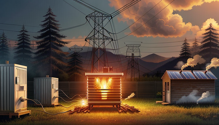 Off-Grid Electricity and Hot Water from Scrap Wood